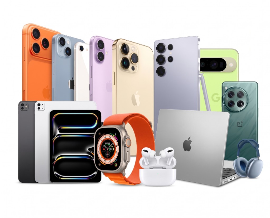 Phones, tablets, laptop, watch and accessories available in store